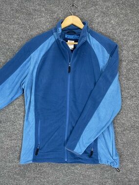Iceburg Fleece Sweatshirt Size XL Blue Full Zip High Neck Casual